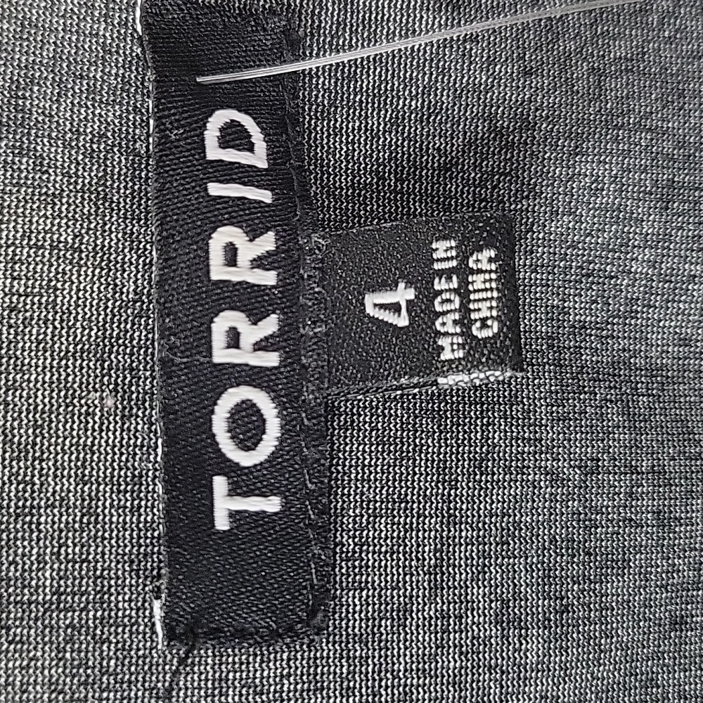 Torrid Grey Ponte Fitted Military Style Jacket Women's plus size 4X - Picture 4 of 10